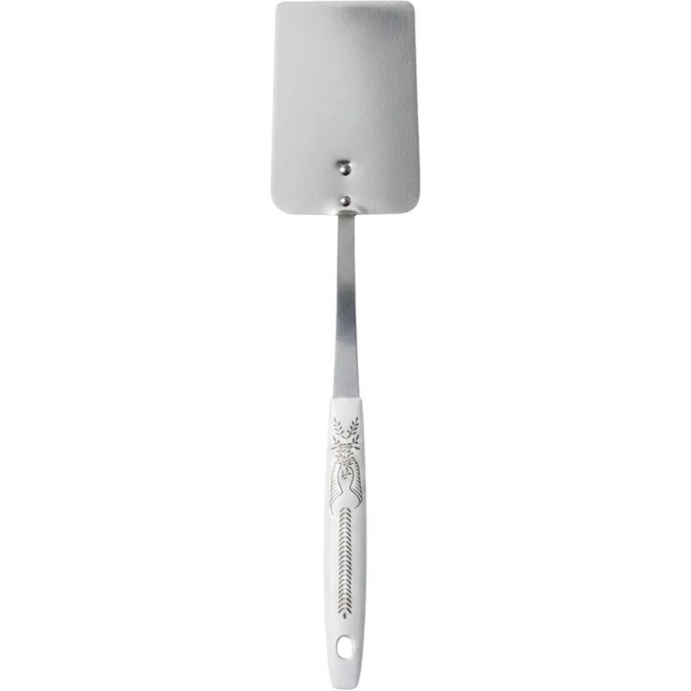 Angled Spatula/Turner Vintage Stainless Steel Made In Japan Wheat‎ Handle Design